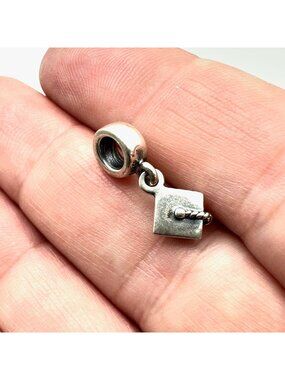 Pandora Graduation Cap Hat Charm 925 ALE Sterling Silver